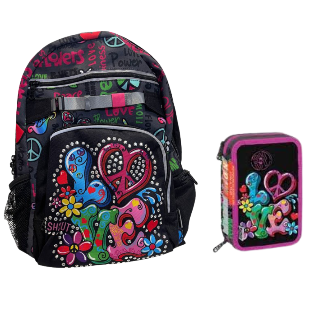 Set zaino + astuccio completo SHOUT girl