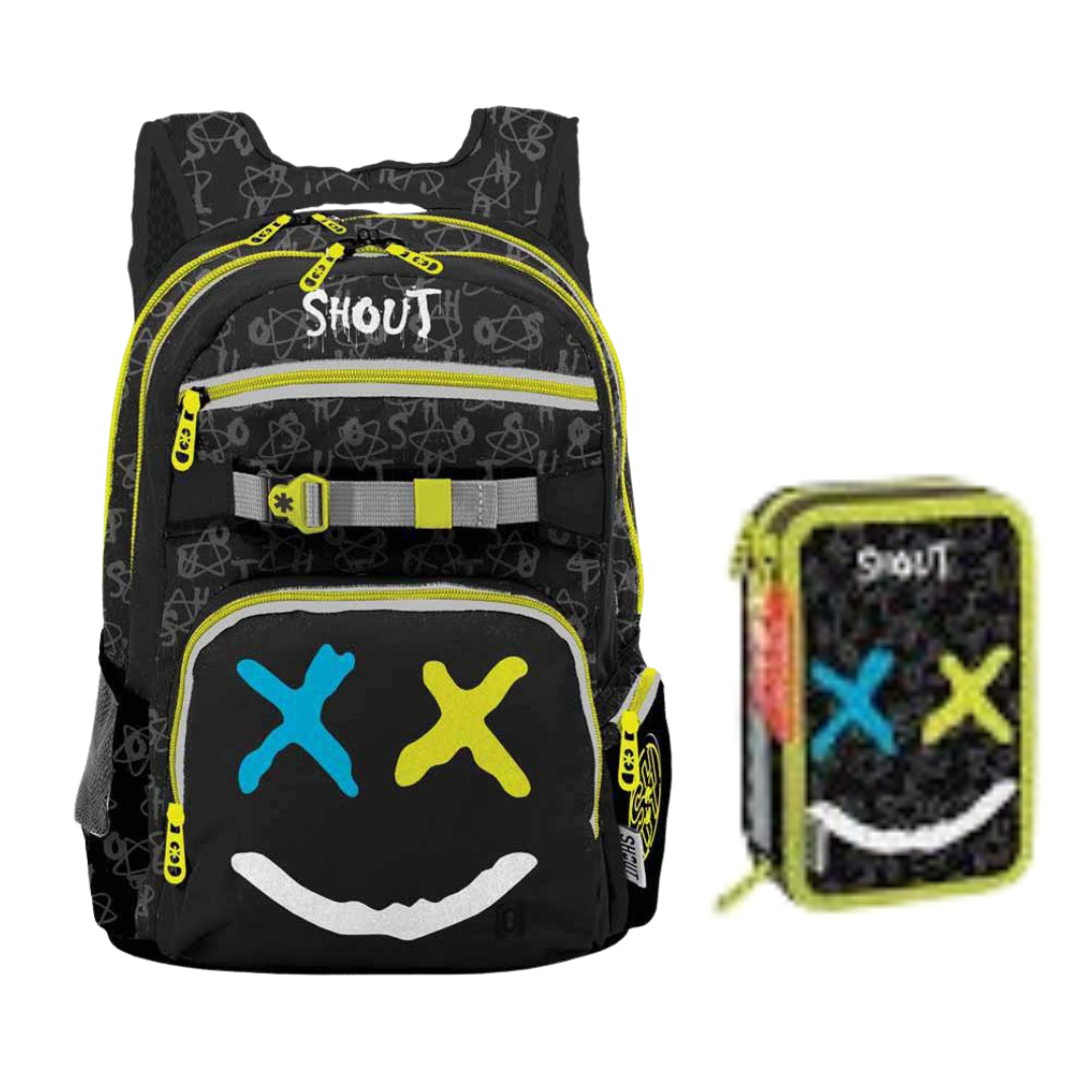Set zaino + astuccio completo SHOUT boy
