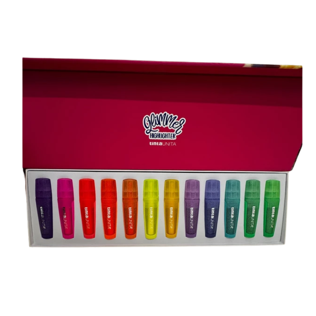 COFANETTO 12 EVIDENZIATORI GLITTER TINTAUNITA