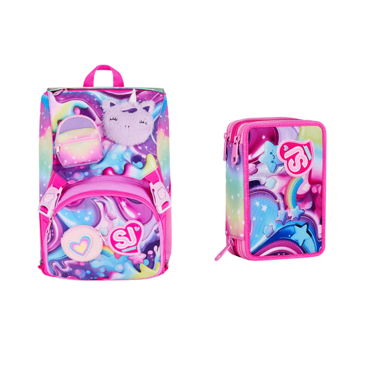 Set Zaino + Astuccio 3 ZIP SJ GANG SOFT POUCH GIRL