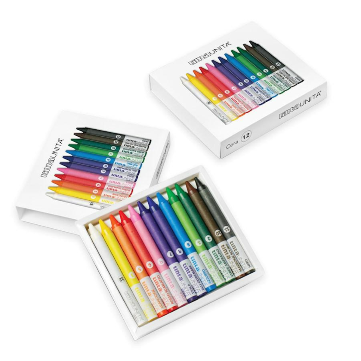 PASTELLI A CERA TINTAUNITA 12 COL