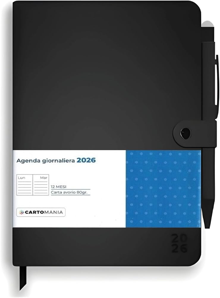 ELEGANT AGENDA GIORNALIERA 12 MESI