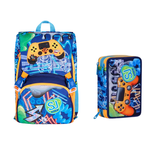 Set Zaino + Astuccio 3 ZIP SJ GANG JOYFUL PINS BOY