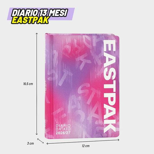 DIARIO DATATO 13M MEDIUM EASTPAK LETTERDYE PINK