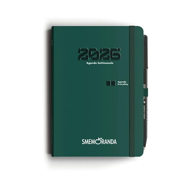 AGENDA SMEMORANDA EVERYDAY 2026 GIORNALIERA 12 A5 VERDE