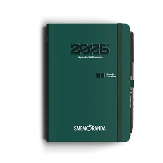AGENDA SMEMORANDA EVERYDAY 2026 GIORNALIERA 12 A5 VERDE