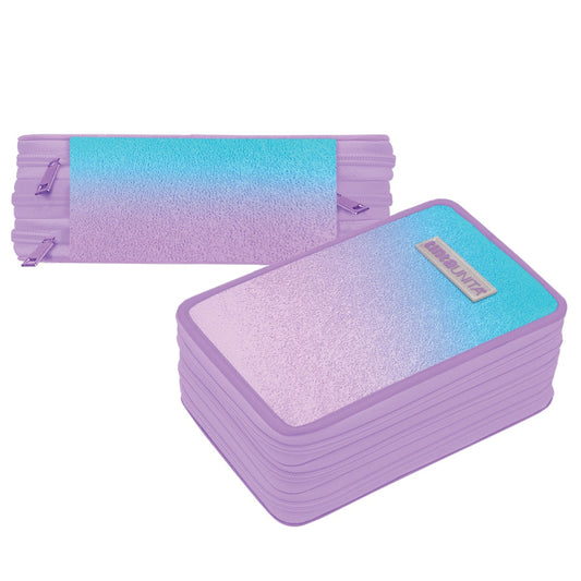 ASTUCCIO 3 ZIP GRADIENT VIOLA/AZZURRO
