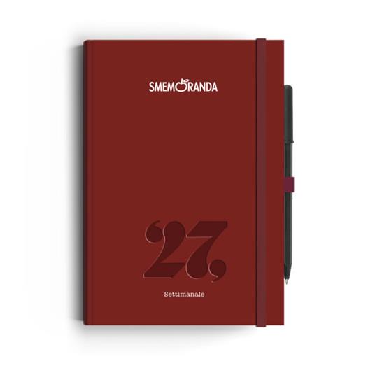 AGENDA SMEMO CLASSIC 2027 SETTIMANALE A5 BORDEAUX
