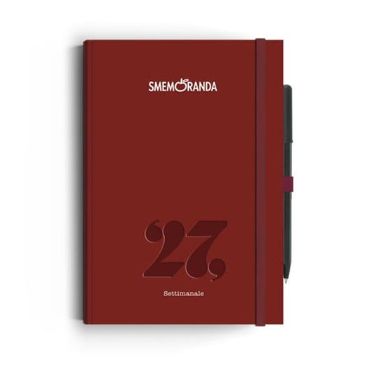 AGENDA SMEMO CLASSIC 2027 SETTIMANALE A5 BORDEAUX