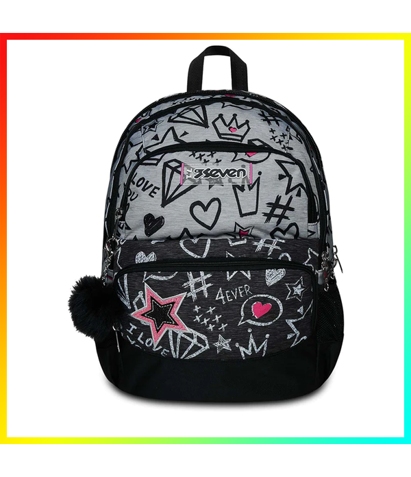 ZAINO ADVANCED POCKETS SEVEN ZIPPER GLAMY