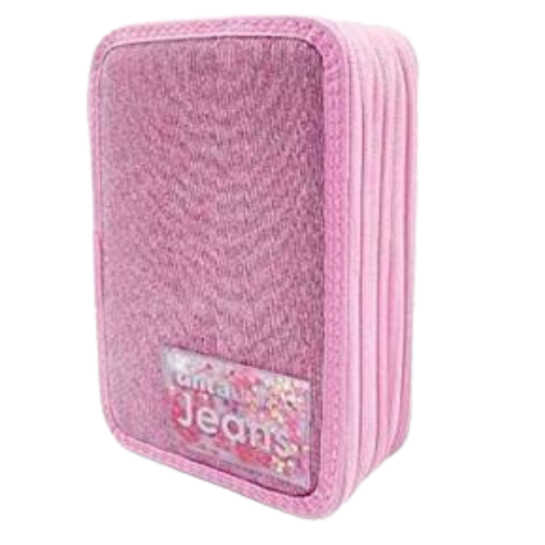 ASTUCCIO TRE ZIP TU LUREX ROSA